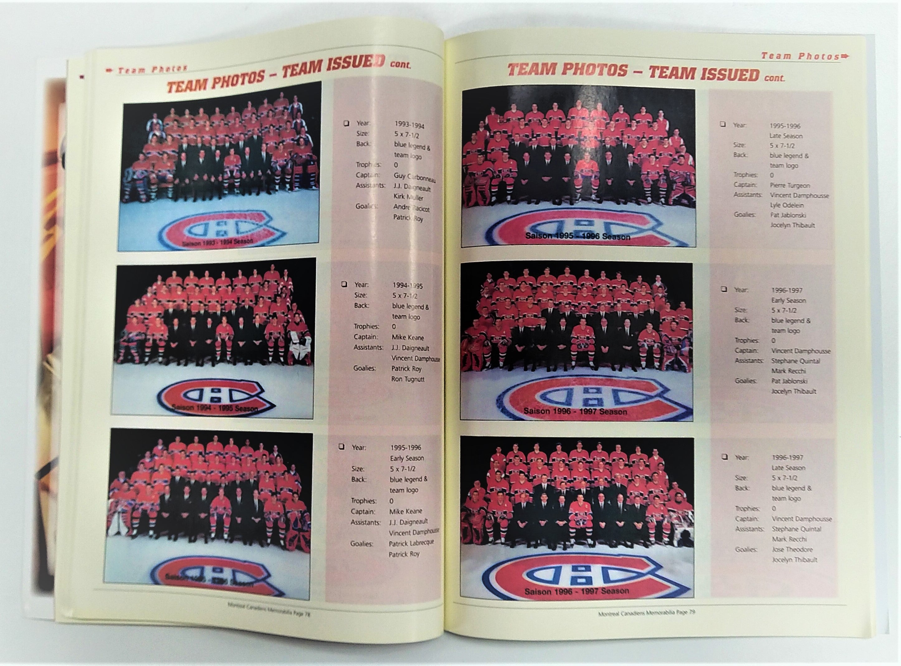 The Memorabilia of the Montreal Canadiens Guide Book - Miraj Trading