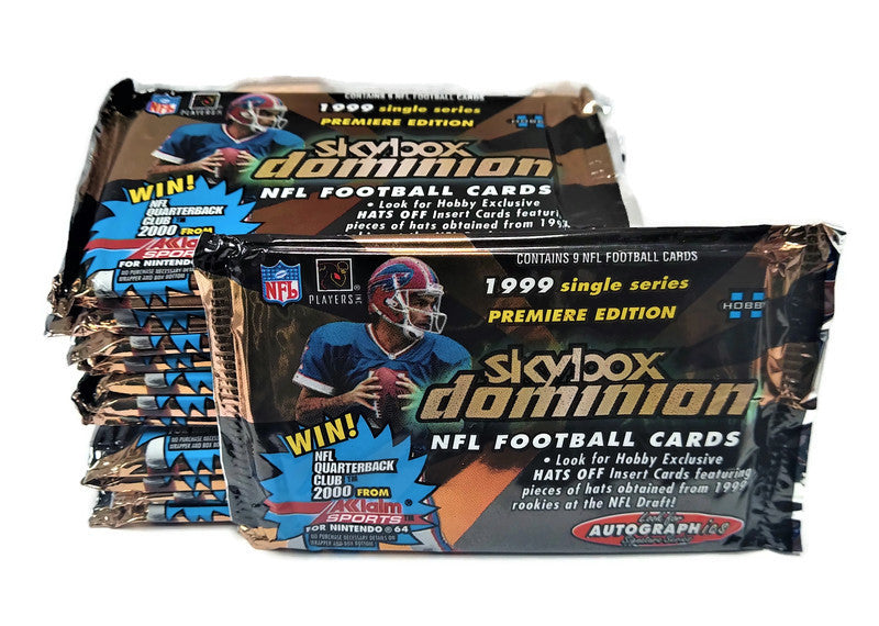 1999 Fleer Skybox Dominion Football Hobby Pack (Lot of 12 Packs) - Miraj Trading