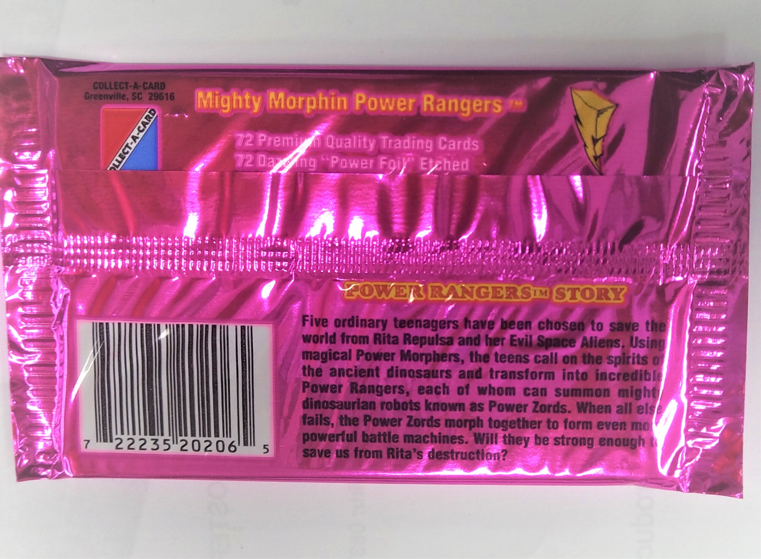 1994 Power Rangers  Mighty Morphin Series 2 Retail Pack (Lot of 12 Packs) - Miraj Trading