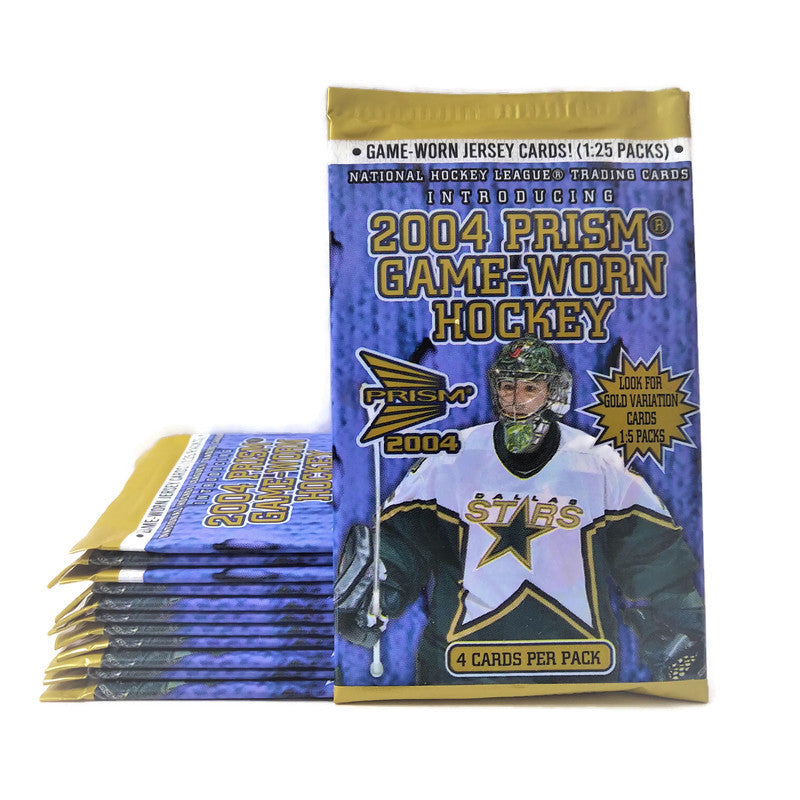 2003-04 Pacific Prism Game Used Hockey Retail Packs (Lot of 12 Packs) - Miraj Trading
