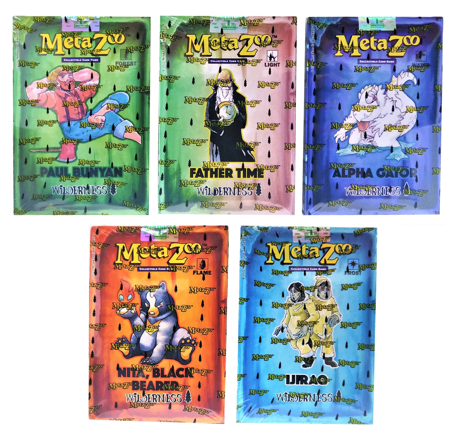 Metazoo Cryptid Nation: Wilderness 1st Edition Theme Decks (Set of 5) - Miraj Trading
