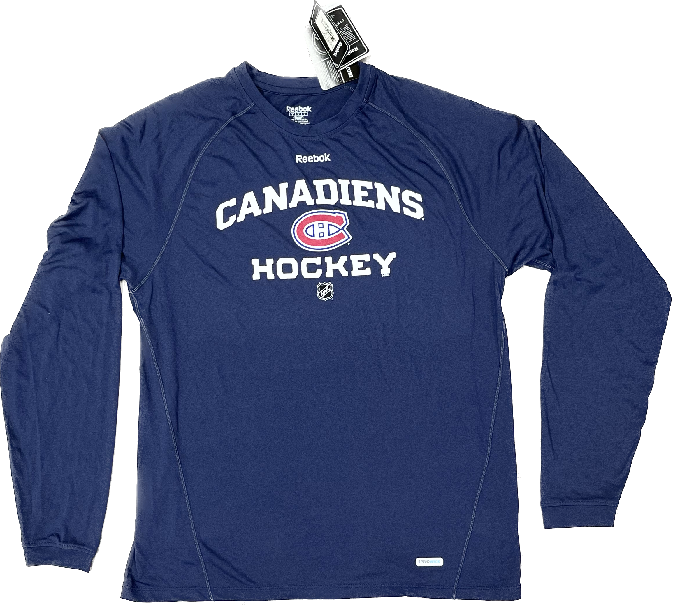 Reebok Montreal Canadiens Navy Blue Activewear Full Sleeved Shirt - Miraj Trading