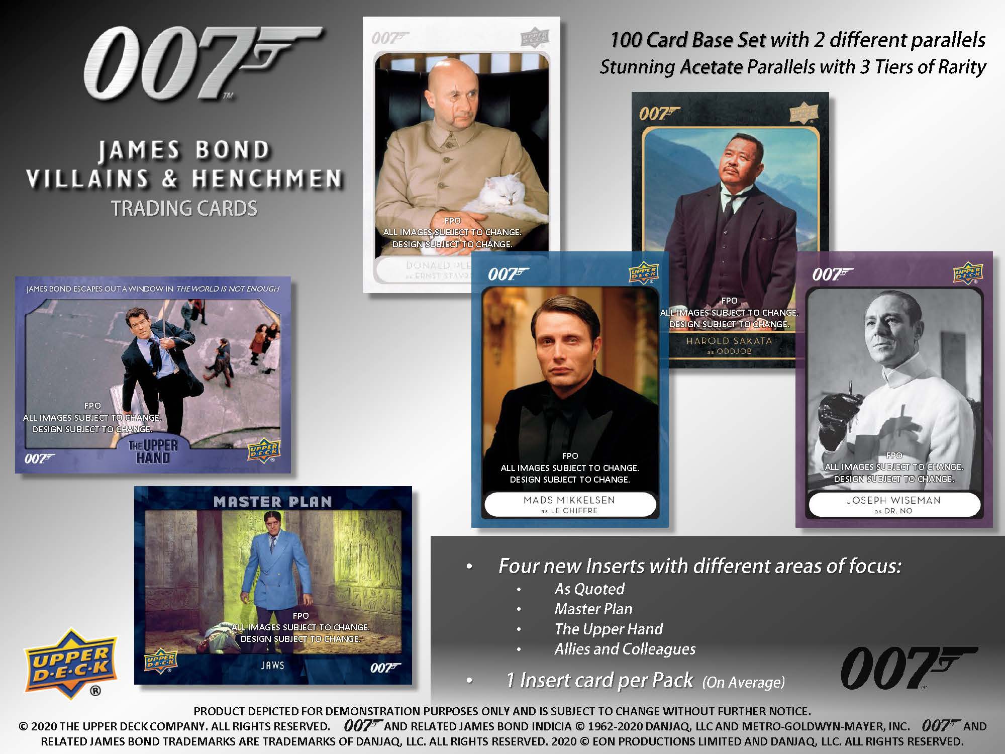 2020 Upper Deck James Bond 007 Villains & Henchmen Trading Cards Box (Pre-Order) - Miraj Trading