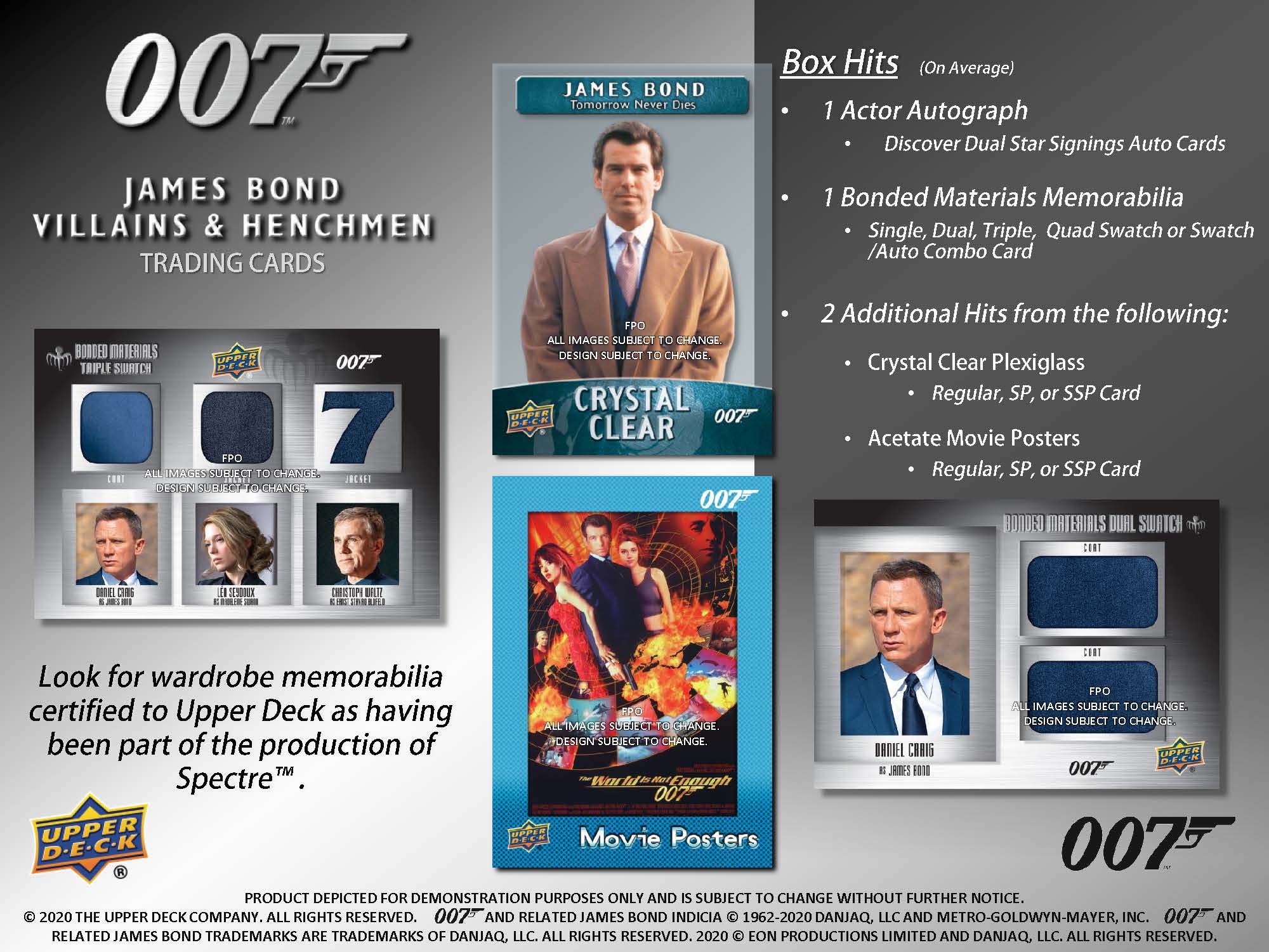 2020 Upper Deck James Bond 007 Villains & Henchmen Trading Cards Box (Pre-Order) - Miraj Trading