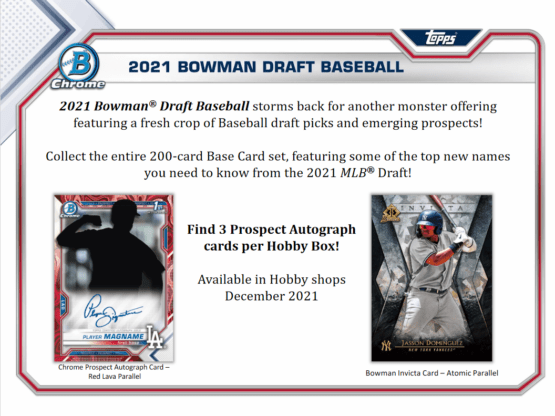 2021 Topps Bowman Draft Baseball Hobby Box (Pre-Order) - Miraj Trading