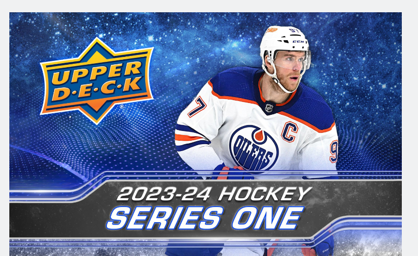 2023-24 Upper Deck Series 1 Hockey Tin Case (Case of 12 Tins) (Pre-Order) - Miraj Trading
