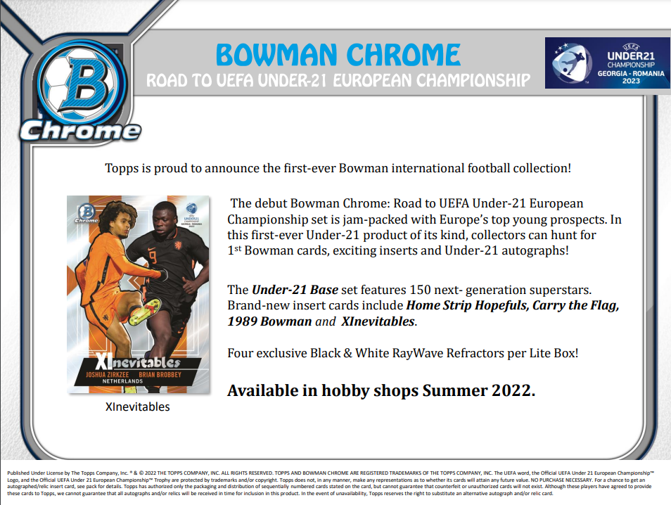 2022 Bowman Chrome Road To UEFA U21 Euros Lite Box (Pre-Order) - Miraj Trading