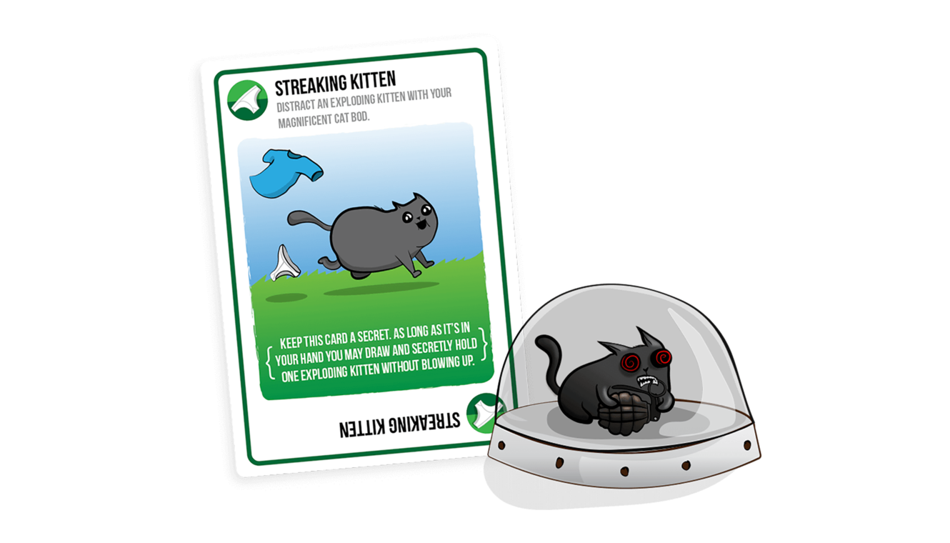 Streaking Kittens: Exploding Kittens Card Game Expansion Pack - BigBoi Cards