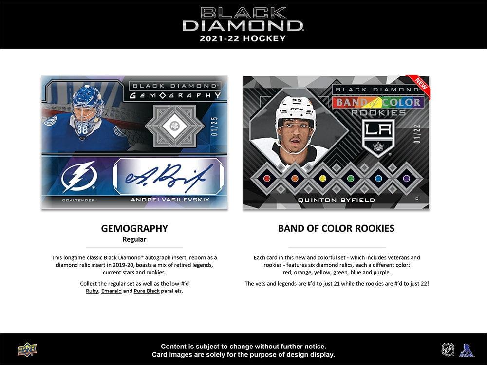 2021-22 Upper Deck Black Diamond Hockey Hobby Box ( Inner Case of 5 Boxes )(Pre-order) - Miraj Trading