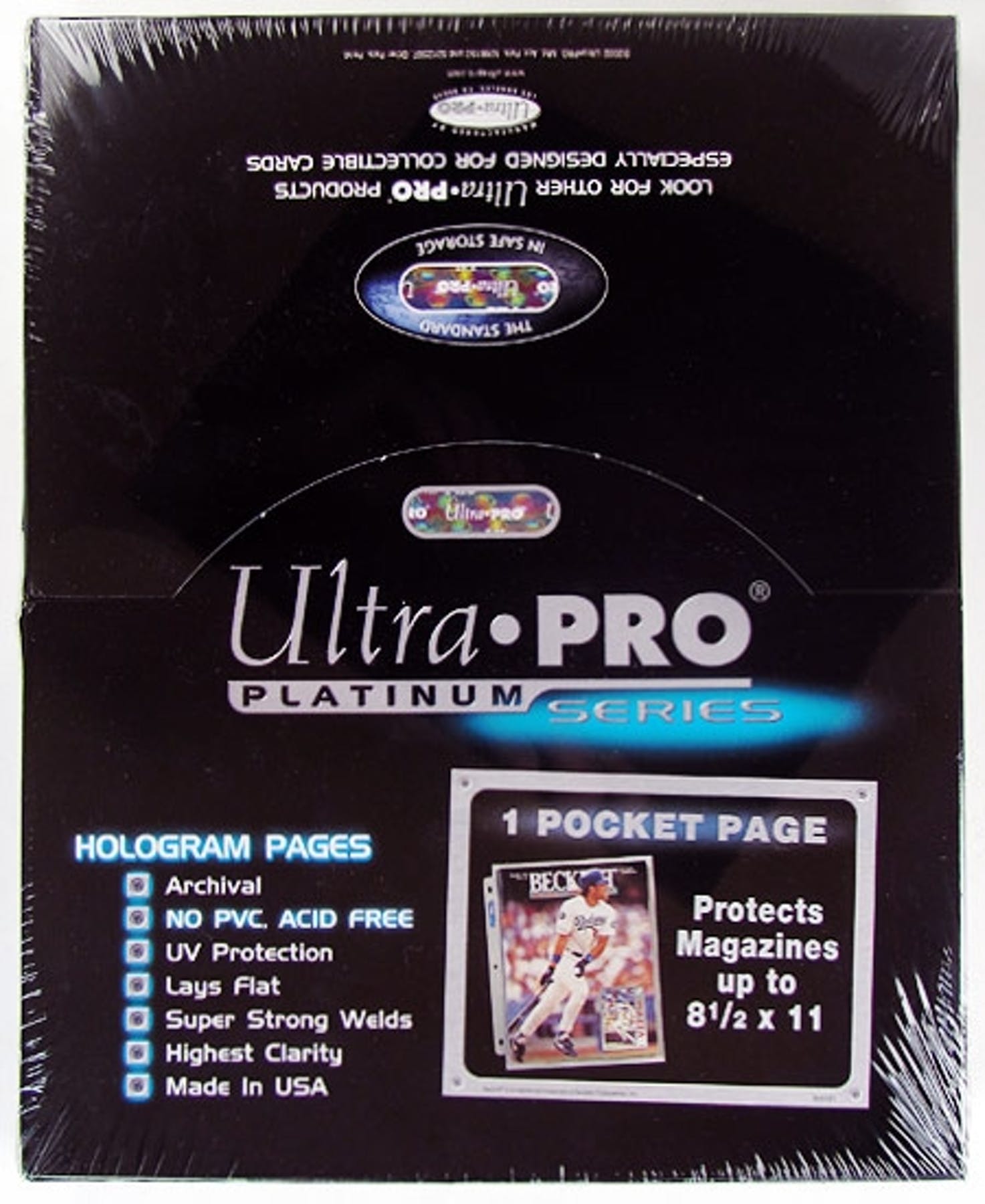 Ultra Pro 1-Pocket Platinum Page with 8-1/2" X 11" Pocket - BigBoi Cards