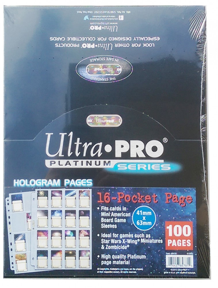 Ultra Pro 16-Pocket Platinum Page with 41 mm x 63 mm Pocket - BigBoi Cards