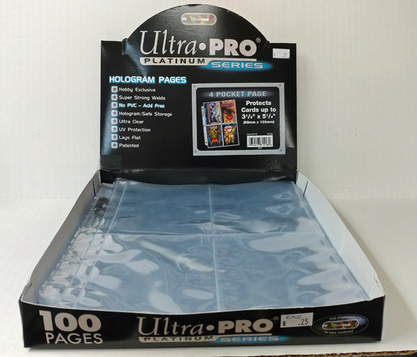 Ultra Pro 4-Pocket Platinum Page with 3-1/2" X 5" Pockets - BigBoi Cards