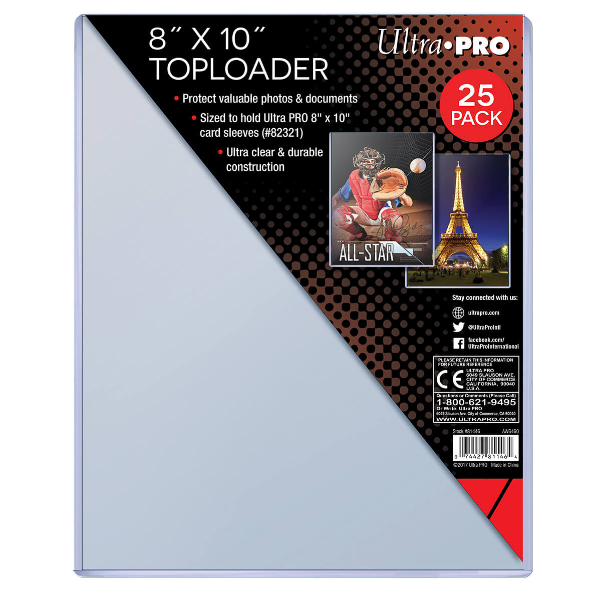 Ultra Pro 8" x 10" Toploader (25 count pack) - BigBoi Cards