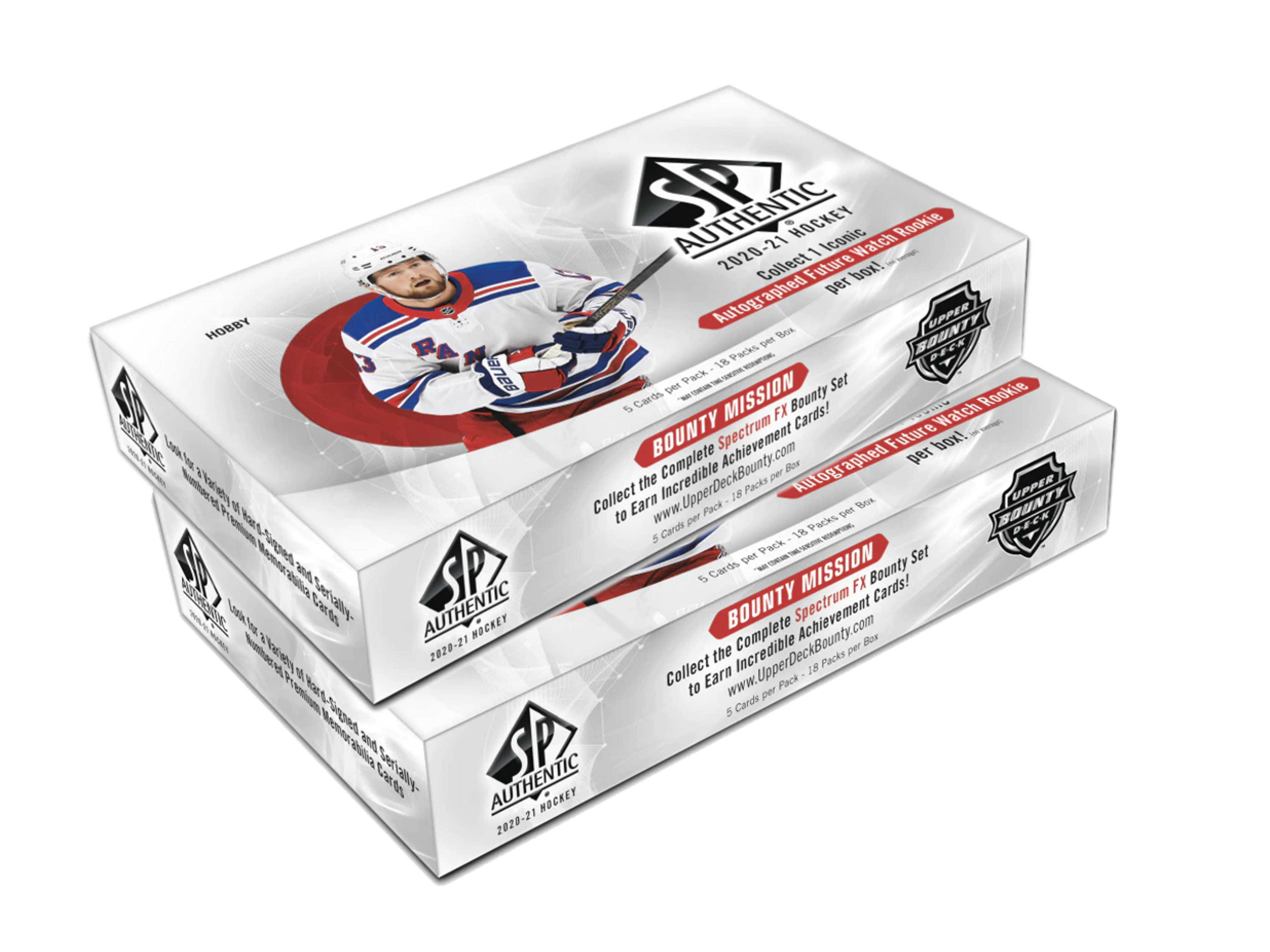 2020-21 Upper Deck SP Authentic Hockey Hobby Box (Lot of 2 Boxes) - Miraj Trading