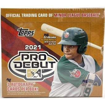 2021 Topps Pro Debut Baseball Jumbo Box - Miraj Trading