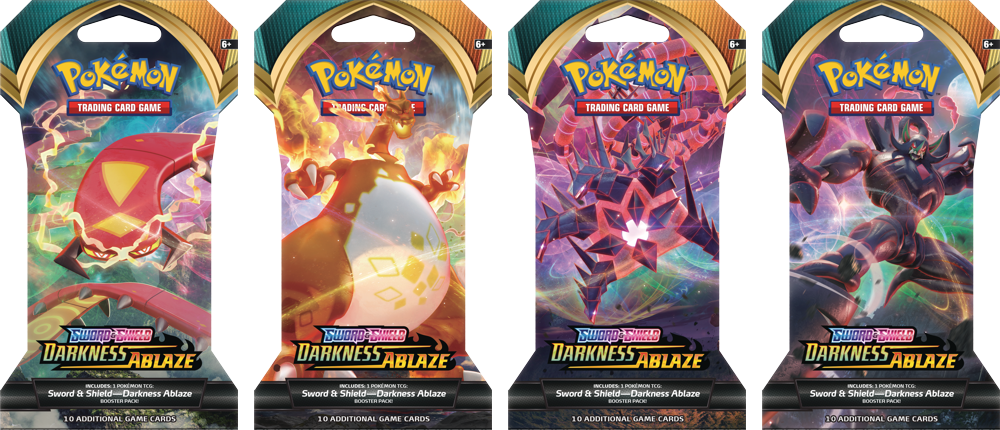 Pokemon Sword & Shield: Darkness Ablaze Sleeved Booster Pack (24 packs a lot) - BigBoi Cards