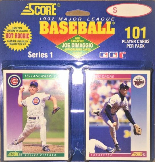 1992 Score Series 1 Baseball 101 Player Card Blister Packs - BigBoi Cards