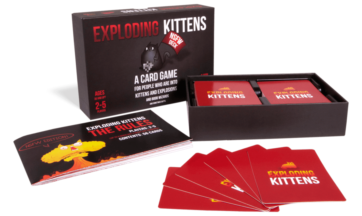 Jeu de cartes Exploding Kittens : édition NSFW