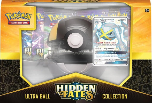 Pokémon TCG Hidden Fates Poké Ultra Ball Collection featuring Shiny Metagross GX Box - BigBoi Cards