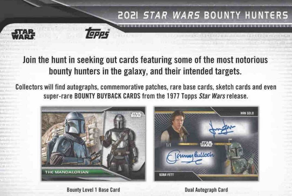 2021 Topps Star Wars Bounty Hunters Hobby Box - Miraj Trading