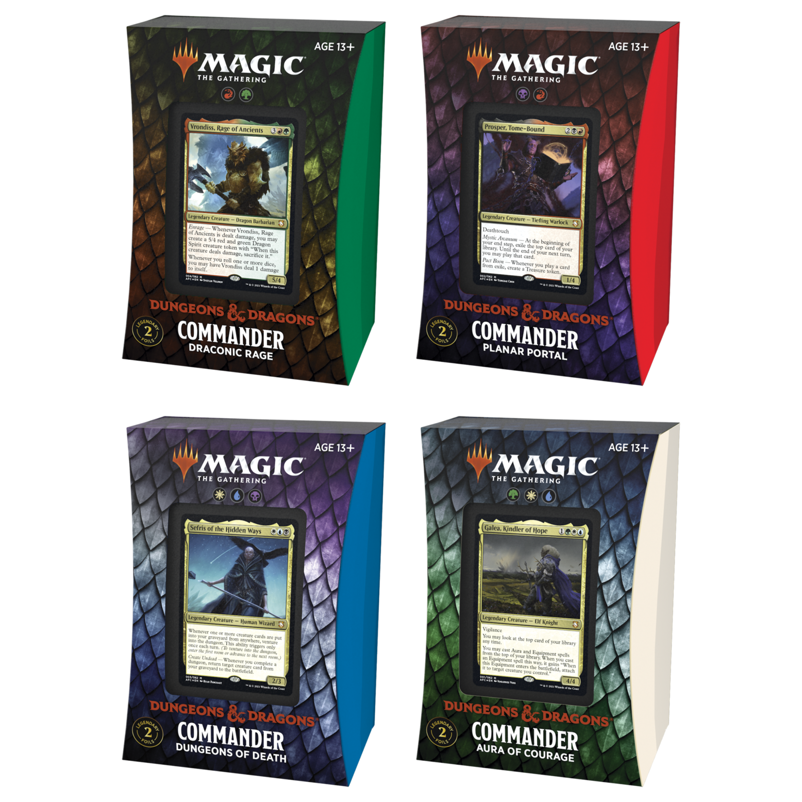 Magic The Gathering: Adventures in the Forgotten Realms Commander Deck Case (Set of 4 Decks) - Miraj Trading