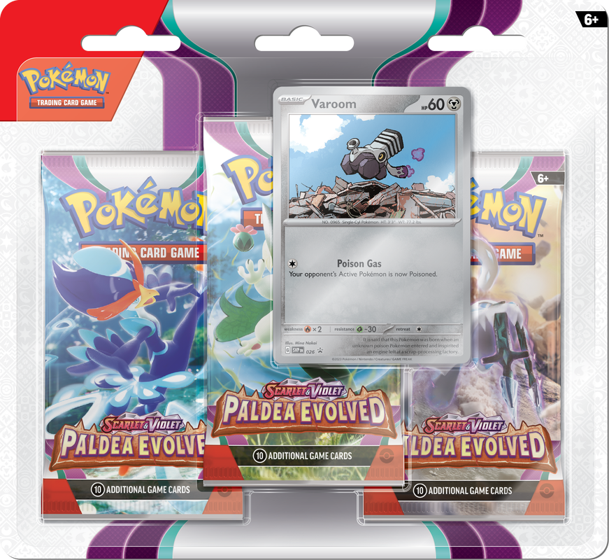 Pokemon  Scarlet and Violet 2 Paldea Evolved - (3 Pack Blister) (Pre-Order) - Miraj Trading