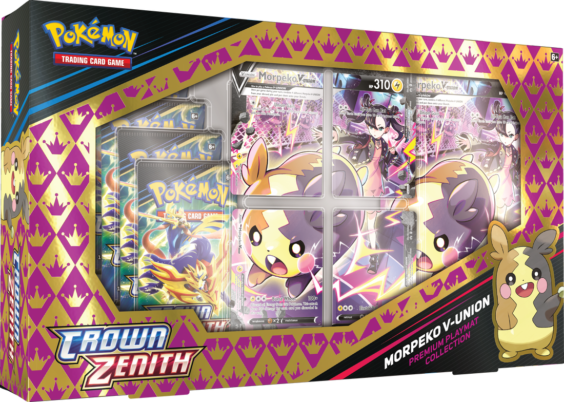 Pokemon Crown Zenith Morpeko V-Union Premium Playmat Collection Box - Miraj Trading