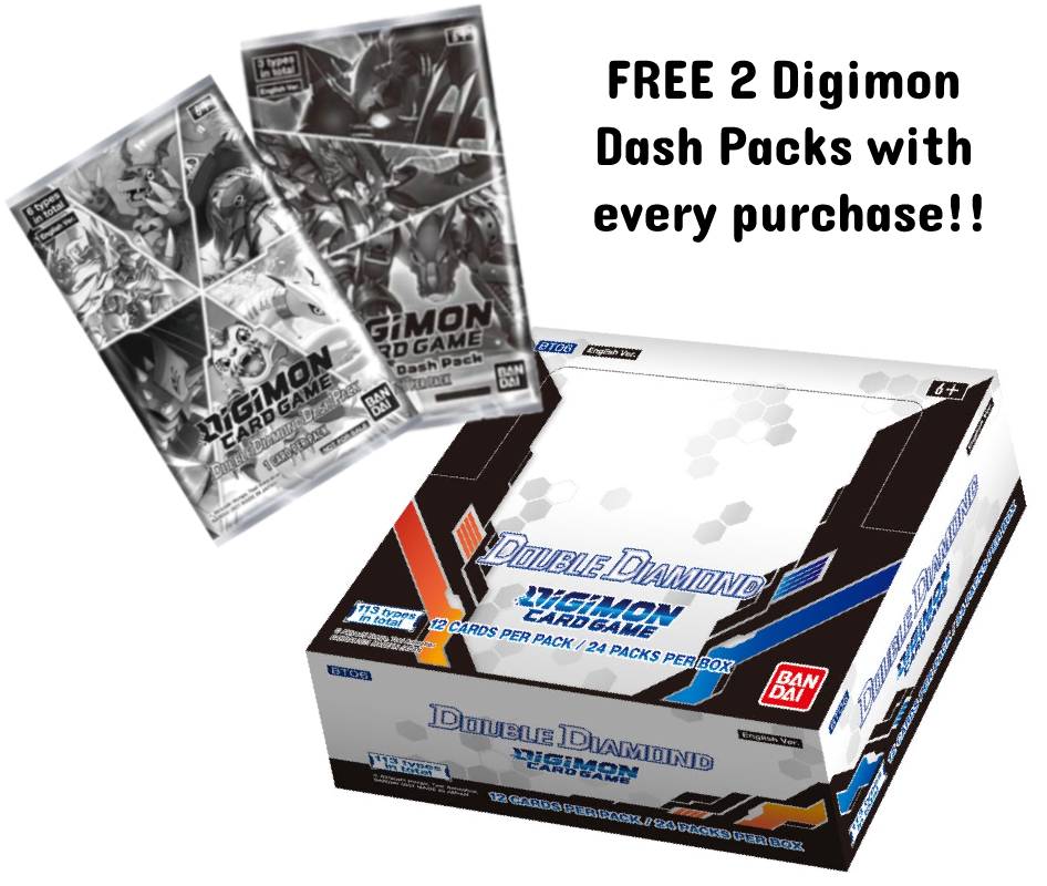 Digimon Double Diamond Booster Box + Free 2 Digimon Dash Packs - Miraj Trading
