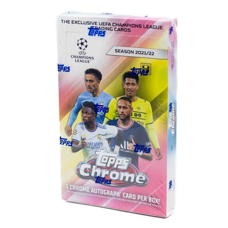 2021-22 Topps UEFA Champions League Chrome Soccer Hobby Box - Miraj Trading