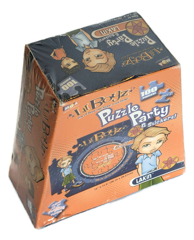 Lil' Boyz Puzzle Party & Stickers Lakin Jigsaw Puzzle Box - Miraj Trading