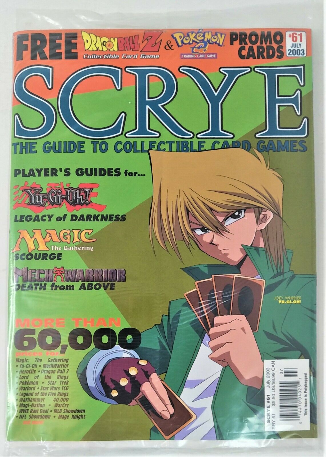 Pokemon July 2003 SCRYE Magazine #61 With Ex Ruby/ Sapphire Promo Card Inside - Miraj Trading