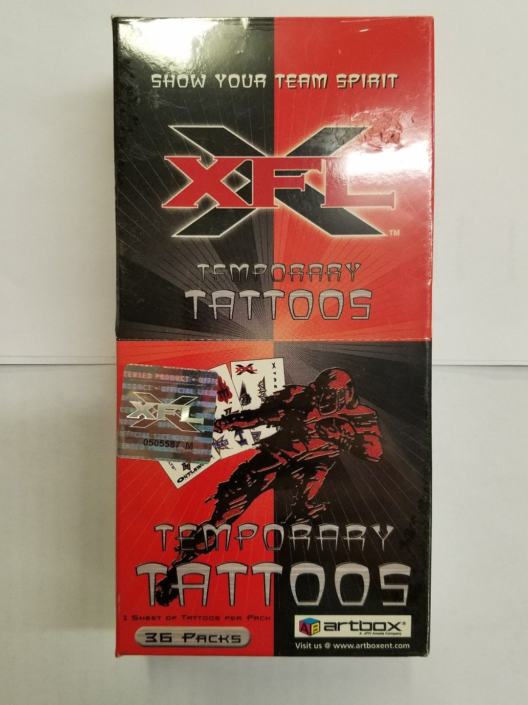 2001 Artbox XFL Football Temporary Tattoos - BigBoi Cards