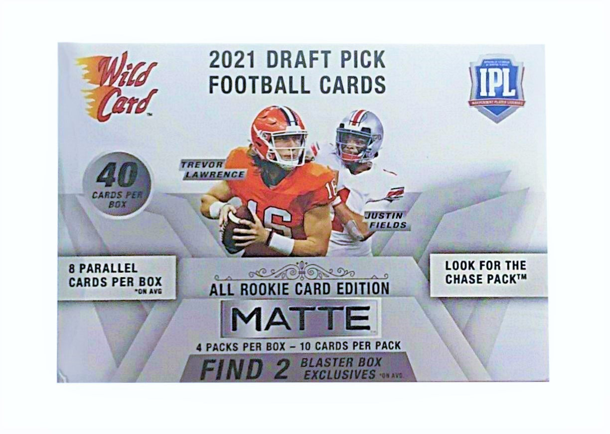 2021 Wild Card Draft Pick All Rookie Card Edition Matte Blaster Box (Look for BLUE CHASE Packs) - Miraj Trading