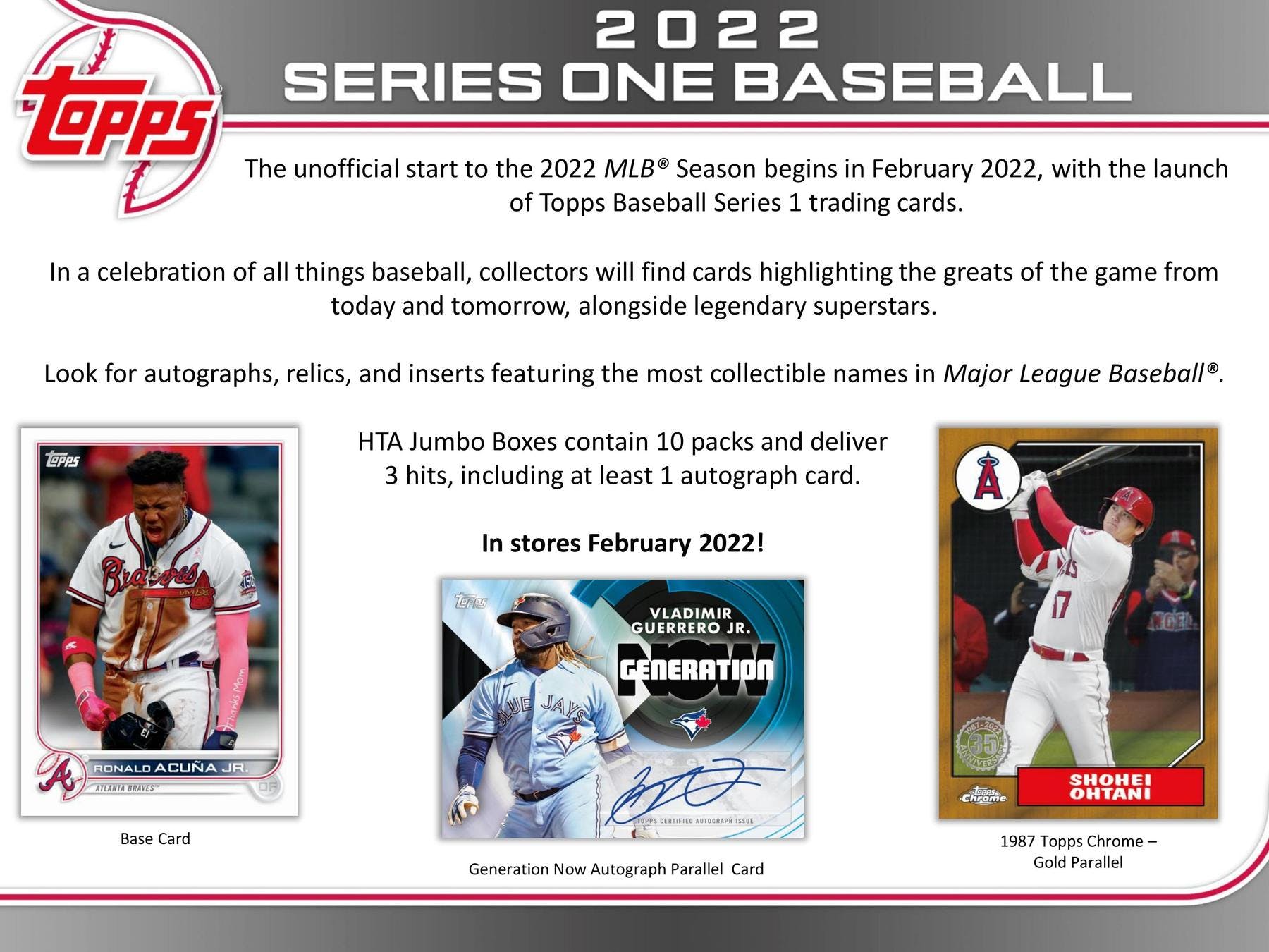 2022 Topps Series 1 Baseball Jumbo Box (Pre-Order) - Miraj Trading