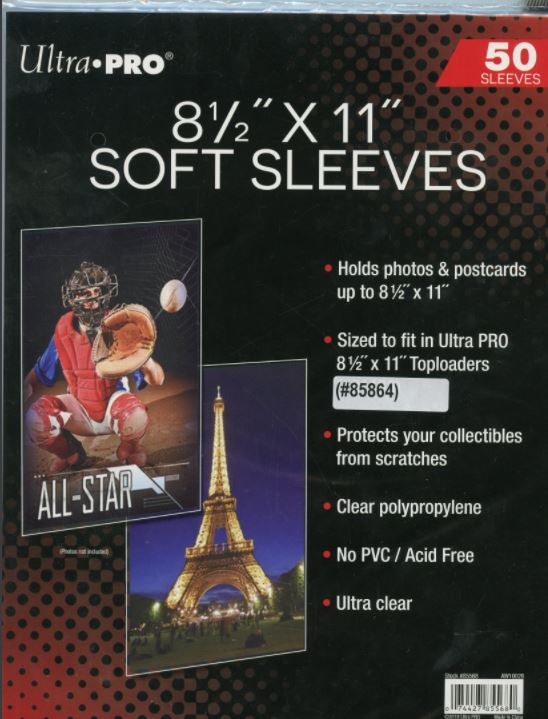 Ultra Pro 8 1/2 " X 11" Soft Sleeve - BigBoi Cards