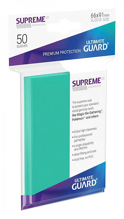 Supreme UX Sleeves Standard Size Turquoise (Lot of 2) - Miraj Trading
